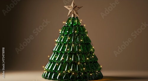 Christmas tree made from plastic bottles	