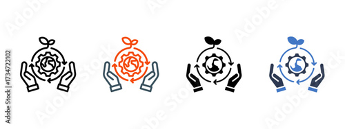 Sustainable Development multiple icon style vector illustration