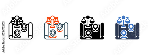 Zoning Regulations multiple icon style vector illustration