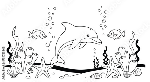 Adobe Illustrator Artwork coloring page vector