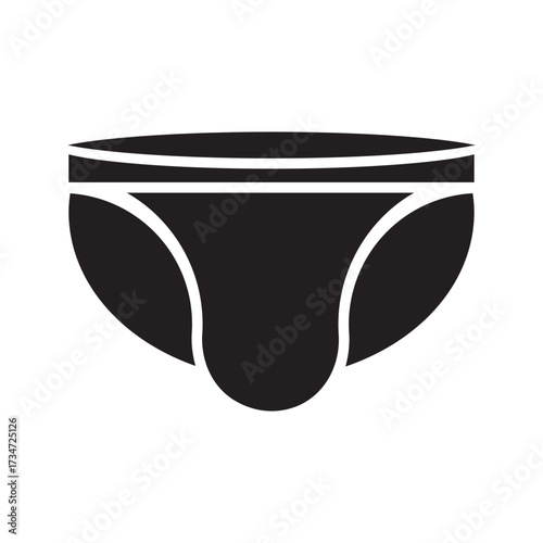 Female panties icon vector isolated. Line symbol of lingerie, cute underwear. Underpants for women.
