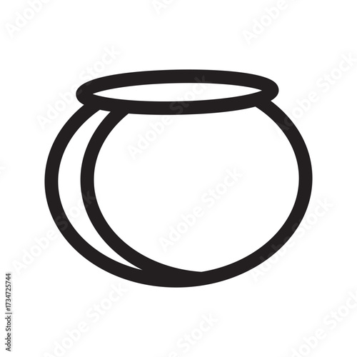 Ancient ceramic vase, linear icon. Antique pottery, Greek artifact, or museum relic. Line with editable stroke.