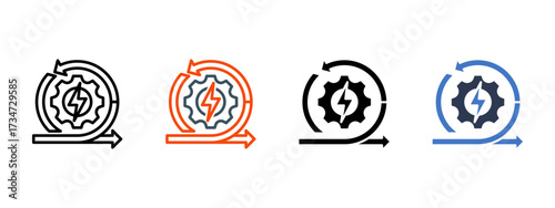 Agile Process multiple icon style vector illustration
