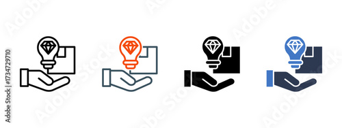 Value Proposition multiple icon style vector illustration
