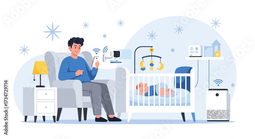 Modern Baby Monitoring System with Smart Home Technology for Enhanced Child Safety