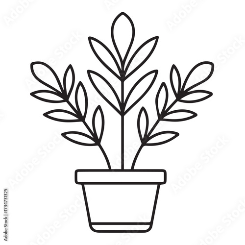 Minimalist illustration of seaweed in a bowl, isolated on white background, capturing the essence of marine life and culinary simplicity, ideal for foodrelated designs