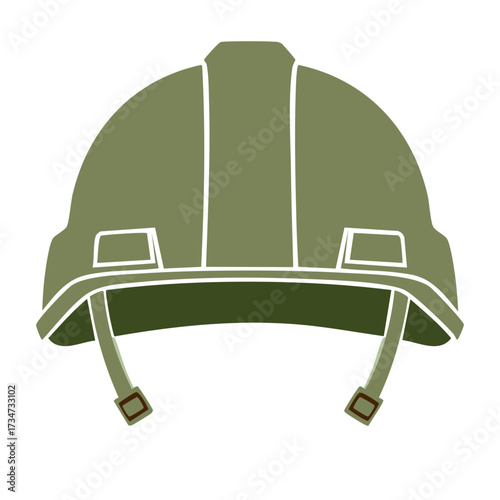 Army combat helmet vector illustration of soldier protective headgear for military concepts