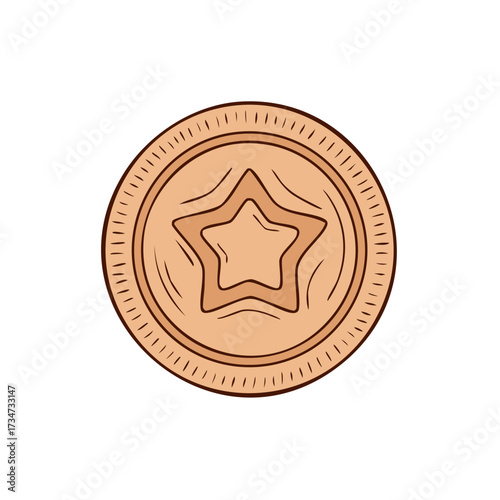 Honeycomb Candy Cookie with Star Shape Sweet Sugar Snack Treat