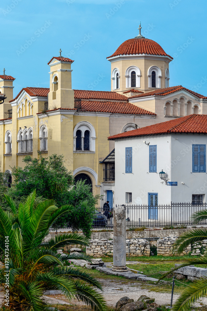 Fototapeta premium Athens Stadtteil Plaka am Fuß der Akropolis (Griechenland)
