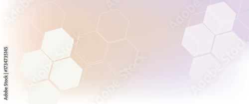 Abstract geometric hexagon shape technology digital hi tech concept background with science concept. Space for your text