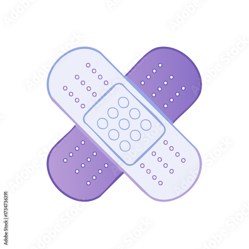 Crossed Adhesive Bandages Symbol of First Aid Medical Health Care