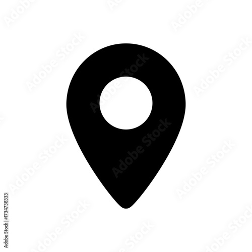 Set of location icon, map pin icons in outline, black, and red styles. for maps, GPS, navigation apps, location markers, address indications, and geolocation interfaces
