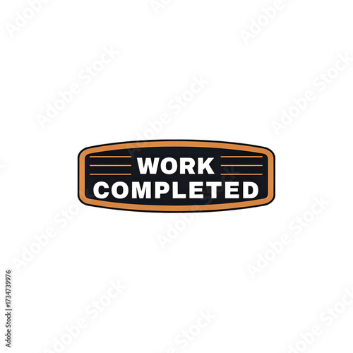 Achieve success with this 'work completed' badge