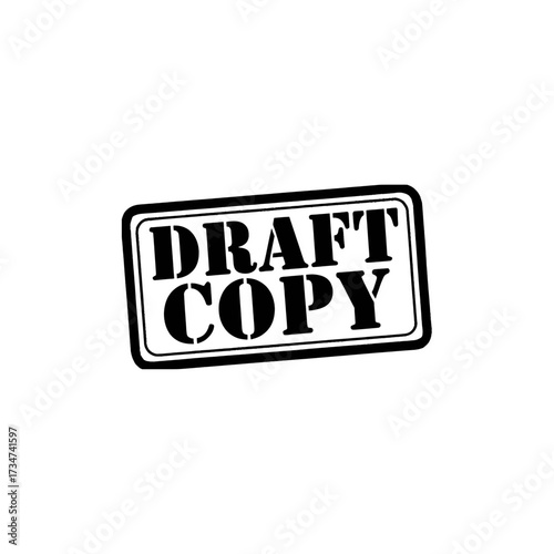 Urgent draft copy stamp for review and approval