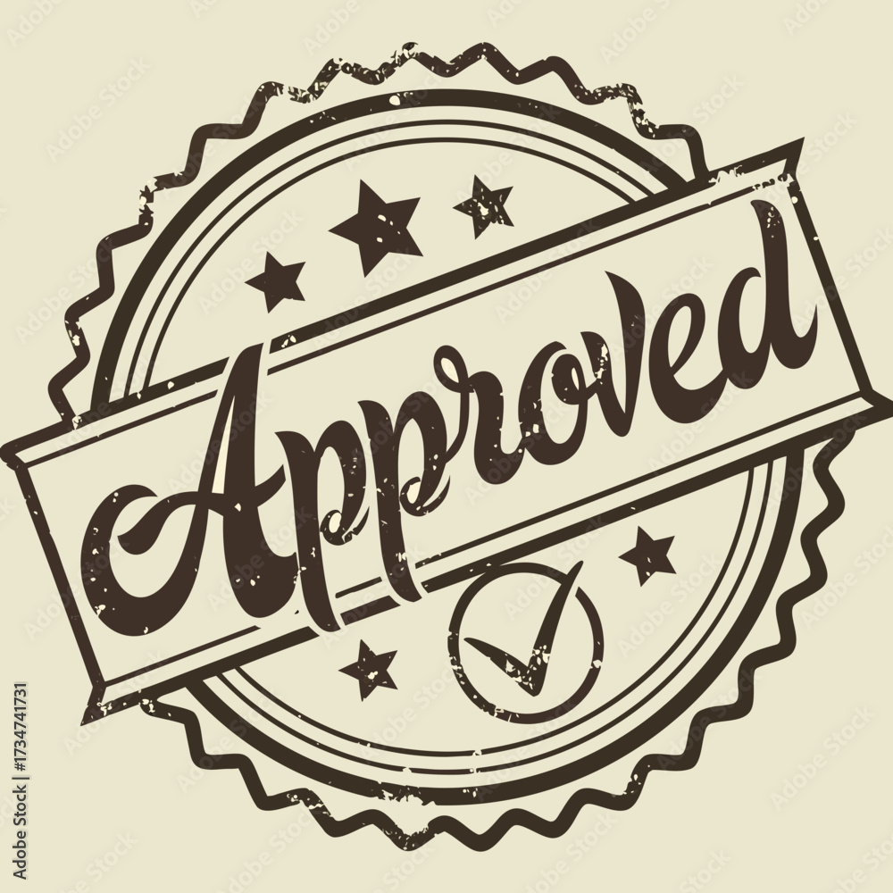 Obraz premium Official Approved Stamp Seal of Quality and Success
