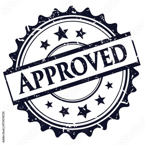 Official Approved stamp for business success and validation