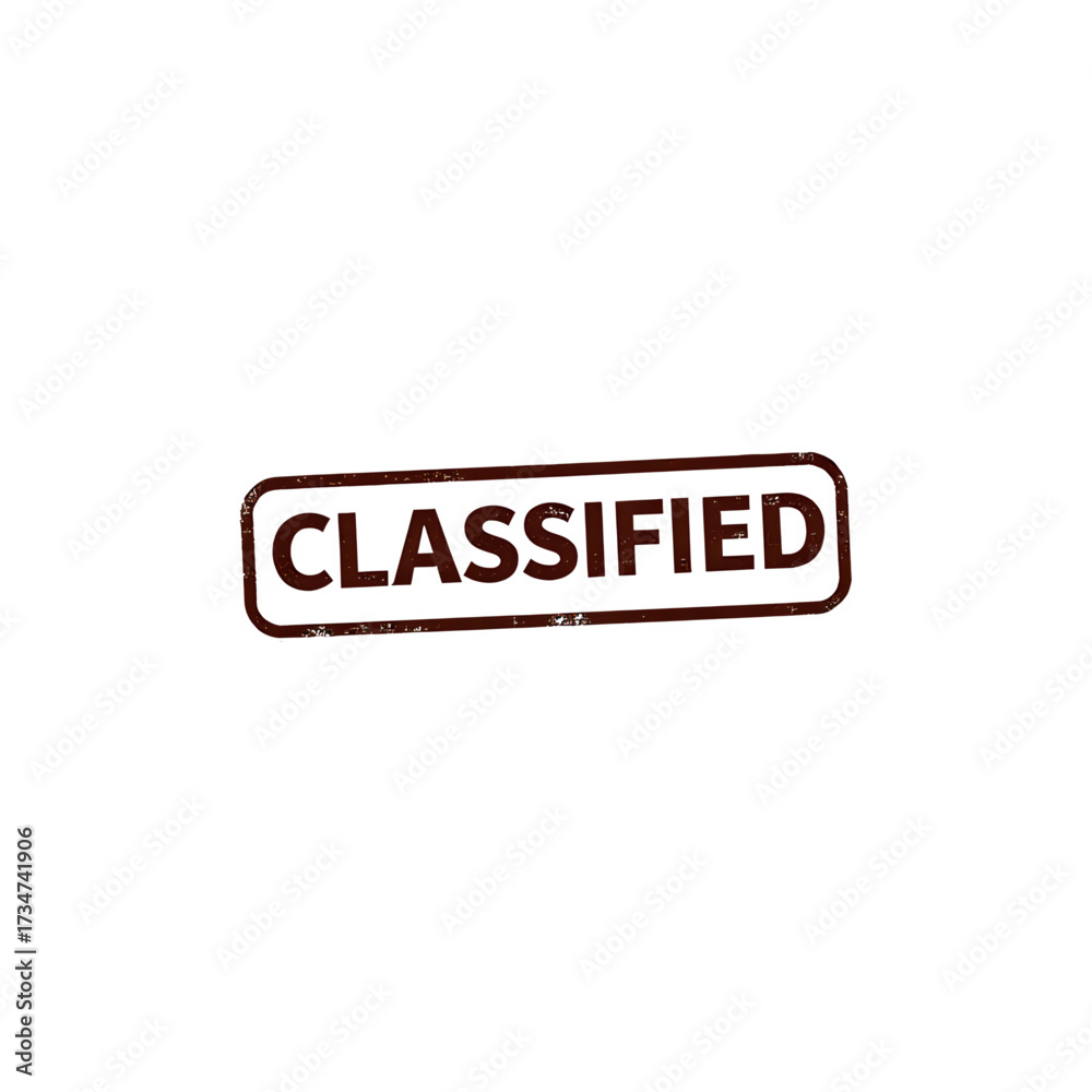 Fototapeta premium Official CLASSIFIED stamp for important documents