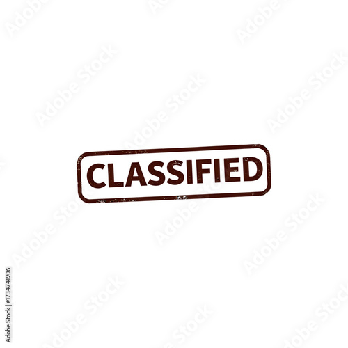 Official CLASSIFIED stamp for important documents