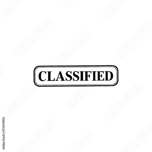 Official classified stamp for secret documents
