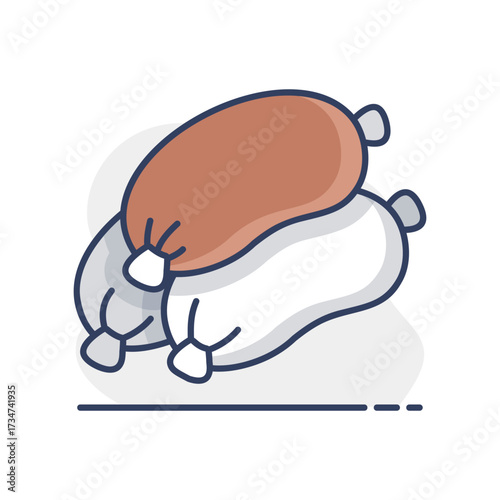 Bratwurst Sausages Minimalistic Flat Icon
