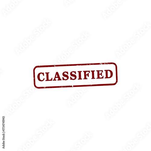 Official classified stamp seal red ink approval