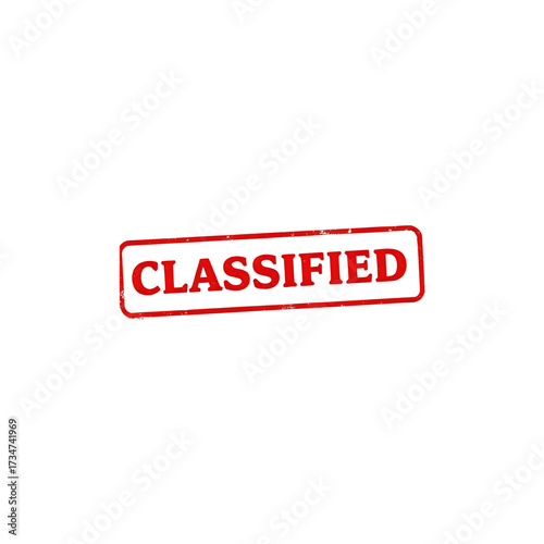 Official classified stamp red seal urgent secret document
