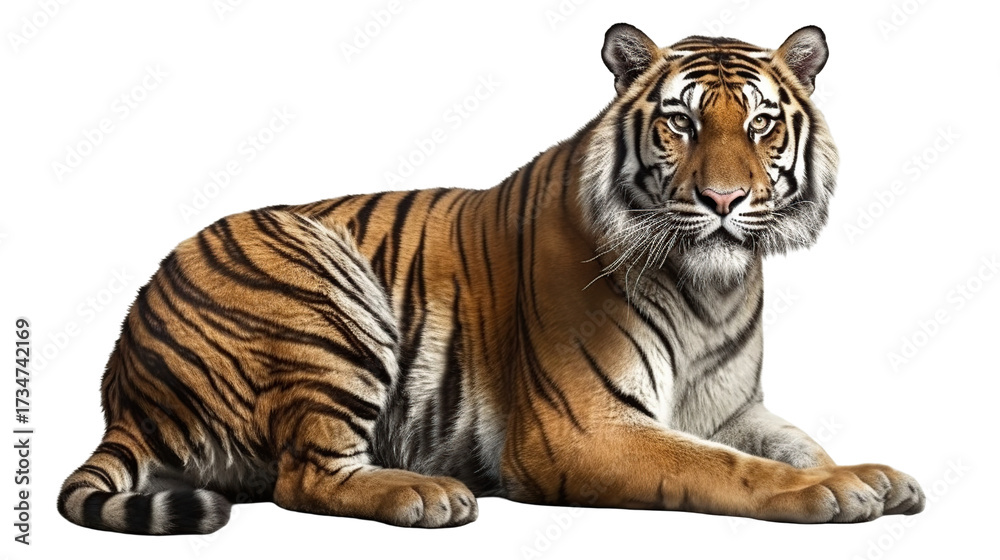 Obraz premium Powerful tiger resting, a striking portrait