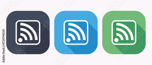 WiFi signal strength vector icons set for wireless internet connectivity and technology solutions