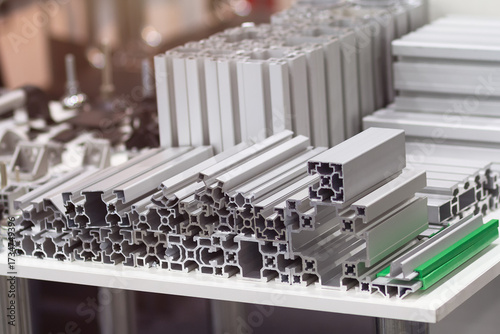 фотографія Aluminum extrusion profiles on the counter