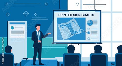Presentation of printed skin grafts for medical advancements and surgical procedures