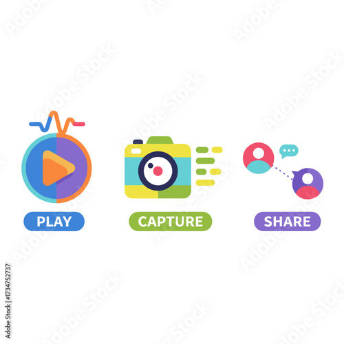 Video application: a collection of vector graphics for web banners, social media banners, business presentations, and marketing collateral