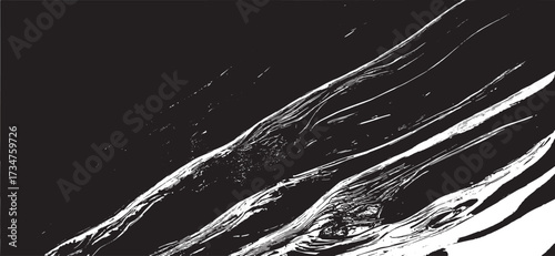 Vector brush stroke texture. Distressed uneven grunge background. Abstract vector illustration. Overlay over any design to create interesting effect and depth. Black isolated on white. EPS10