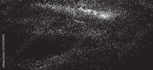 Snow, stars, fairy twinkling lights, rain drops on black background. Abstract vector noise. Small particles of debris and dust. Distressed uneven grunge texture overlay.
