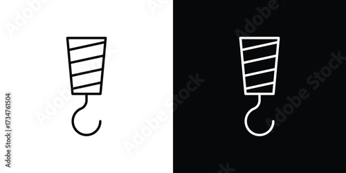 Crane icon in black and white linear versions