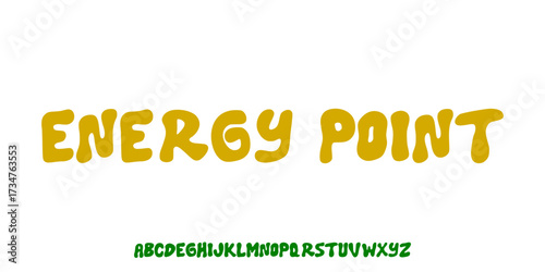 Elegant Font. Groovy Font. Graffiti Font. Creative Hand Drawn Uppercase. Street Art Classic Lettering Fashion Designs Typography modern serif decorative vintage concept vector illustration. Energy 