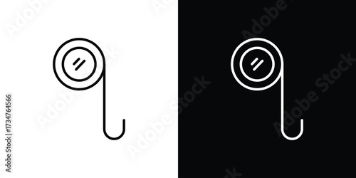 Ar monocle icon in black and white linear versions
