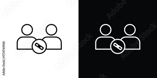 Affiliate link icon in black and white linear versions