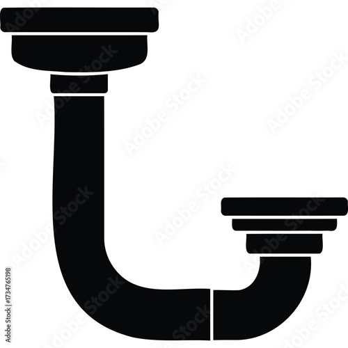 Sink Drain Pipe Silhouette plumbing fixture trap black water waste removal plumber repair home improvement renovation construction