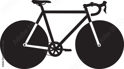 Black silhouette bicycle cycle fixed gear transportation cycling sport rider