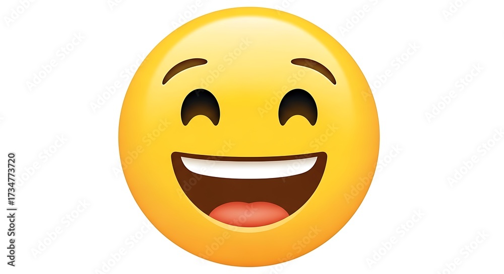 Fototapeta premium Happy Emoji Smiling Face.