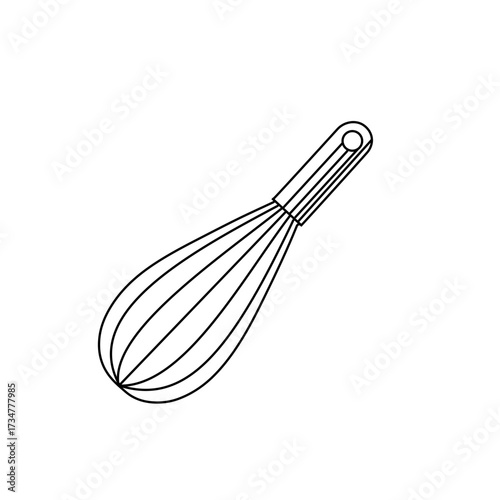 Kitchen icon of a whisk on a transparent background