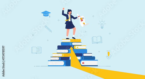 Achievement And Education: Celebrating Graduation And Climbing The Books Of Knowledge