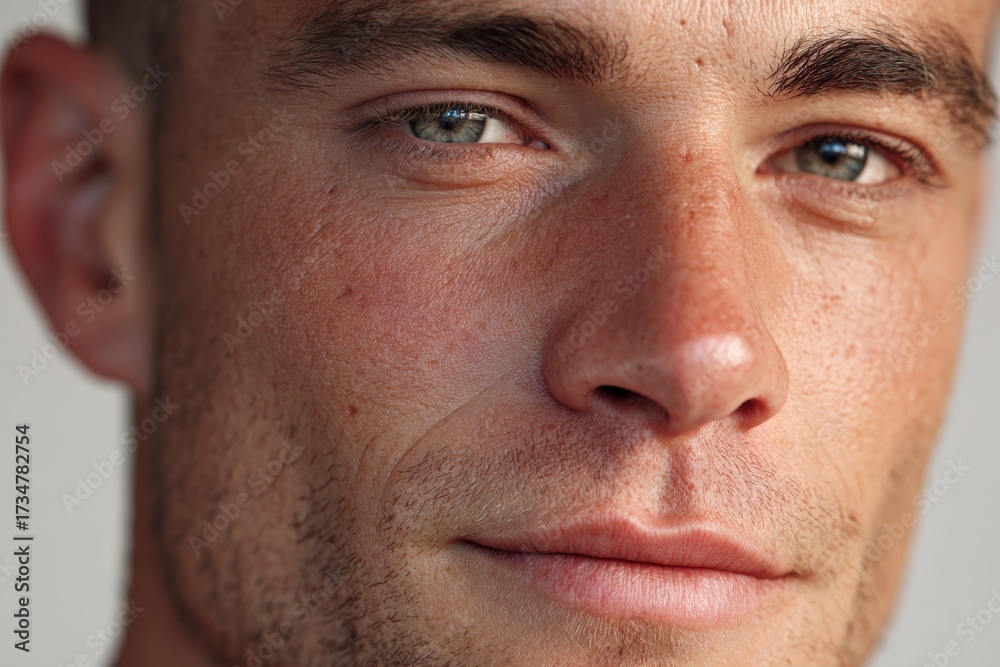 Fototapeta premium Close-up portrait of a beautiful man