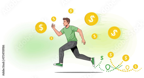 Achieving Financial Goals: A Dynamic Pursuit Depicted Through Effort And Monetary Gains