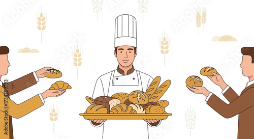 Baker Proudly Presents Freshly Baked Artisan Breads And Delivers To Customers Perfectly