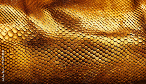 Golden Python Skin Texture