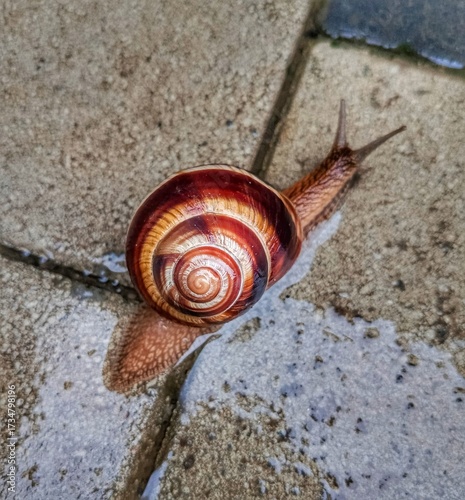 snail on the road