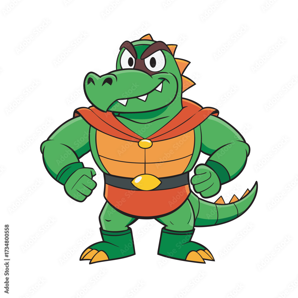 Fototapeta premium Croton crocodile hero vector