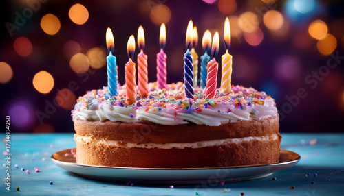 Birthday Cake With Candles Magical Birthday Delight