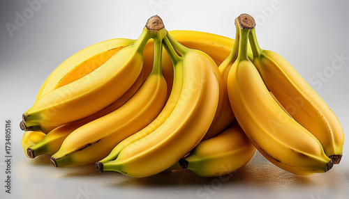 Bunch Of Ripe Yellow Bananas Isolated On Transparent Background